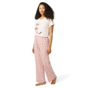 HUE Women's Super Soft Pajama 2 Piece Set Pink Size M 1565